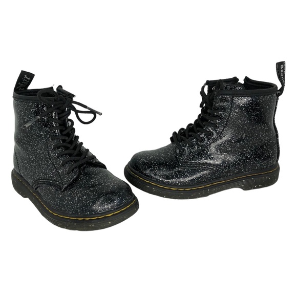 Martens 1460 Black Cosmic Glitter Lace Up Boots TODDLER